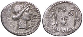 ROMANE IMPERIALI - Giulio Cesare († 44 a.C.) - Denario B. 16; Cr. 467/1 (AG g. 3,73) 
BB