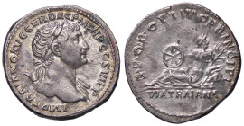ROMANE IMPERIALI - Traiano (98-117) - Denario C. 648; RIC 266 (AG g. 3,12) Delicata patina - Delicata patina
qSPL