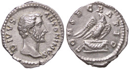 ROMANE IMPERIALI - Antonino Pio (138-161) - Denario C. 155; RIC M431 (AG g. 3,24) 
SPL+
