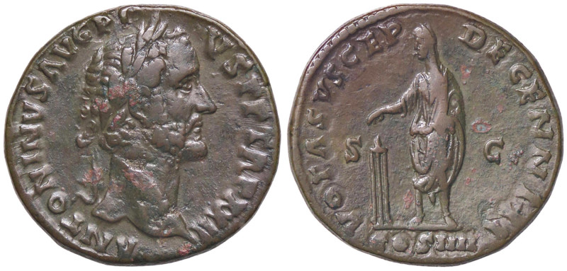 ROMANE IMPERIALI - Antonino Pio (138-161) - Sesterzio C. 1118; RIC 1010 (AE g. 2...