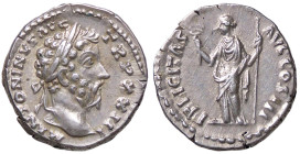 ROMANE IMPERIALI - Marco Aurelio (161-180) - Denario RIC 203 (AG g. 3,36) 
SPL