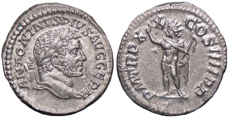 ROMANE IMPERIALI - Caracalla (198-217) - Denario C. 389; RIC 293d (AG g. 3,41) ...