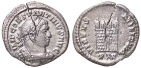 ROMANE IMPERIALI - Costantino I (306-337) - Mezzo Argento (Treviri) RIC 828 (AG g. 1,39) Frattura di conio - Frattura di conio
BB