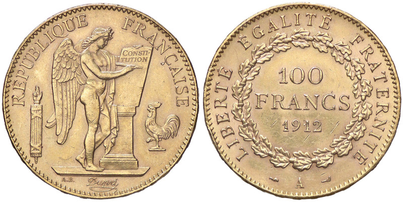 ESTERE - FRANCIA - Terza Repubblica (1870-1940) - 100 Franchi 1912 A Kr. 832 (AU...