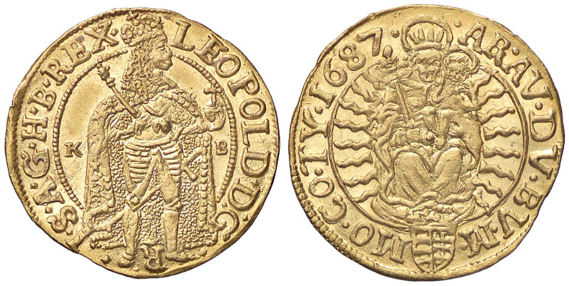ESTERE - UNGHERIA - Leopoldo I (1658-1705) - Ducato 1687 Fr. 128 (AU g. 3,49) Ec...