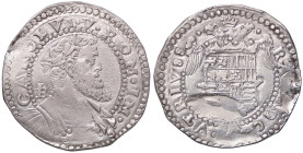 ZECCHE ITALIANE - NAPOLI - Carlo V (1516-1556) - Mezzo ducato P.R. 14/15; MIR 135 (AG g. 14,75) Schiacciatura di conio - Schiacciatura di conio
BB+