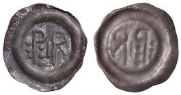 ZECCHE ITALIANE - PAVIA - Pertarito Re dei Longobardi (671-686) - Mezza siliqua CNI 1/20; MIR 796 RR (AG g. 0,23) Ex asta Varesi novembre 1987 - Ex as...
