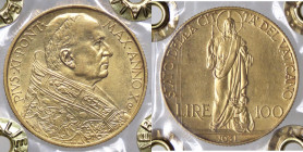ZECCHE ITALIANE - ROMA - Pio XI (1922-1939) - 100 Lire 1931 Pag. 614; Mont. 423 R (AU g. 8,8) Sigillata Francesco Cavaliere - Sigillata Francesco Cava...
