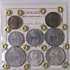 ZECCHE ITALIANE - ROMA - Pio XII (1939-1958) - Serie 1942 - 8 monete Mont. 658 RR AG, NI-AC e BA Sigillata Francesco Cavaliere, solo il 5 lire è qFDC ...