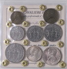 ZECCHE ITALIANE - ROMA - Pio XII (1939-1958) - Serie 1946 - 8 monete Mont. 662 RR AG, NI-AC e BA - 1000 pezzi coniati Sigillata Francesco Cavaliere - ...