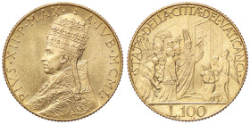 ZECCHE ITALIANE - ROMA - Pio XII (1939-1958) - 100 Lire 1950 Pag. 716; Mont. 519 R (AU g. 5,19) 
FDC