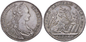 ZECCHE ITALIANE - VENEZIA - Paolo Renier (1779-1789) - Tallero per il Levante 1786 Pao. 35 (AG g. 28,46) - Colpetto 
BB+/SPL