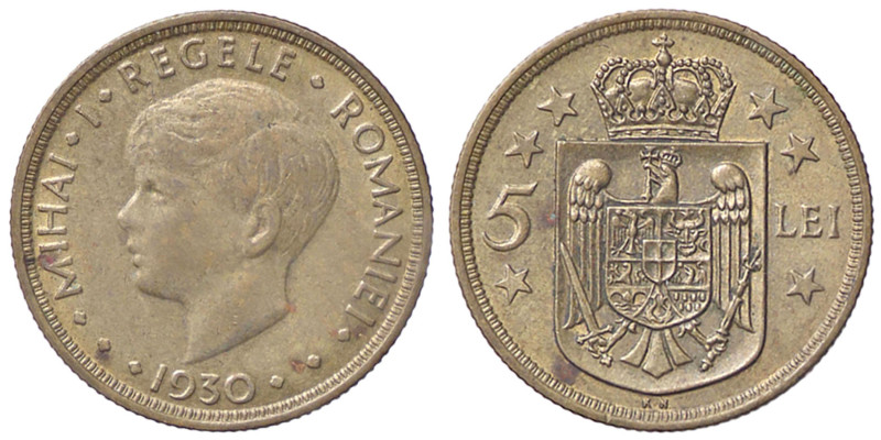 ESTERE - ROMANIA - Michele I (1927-1930) - 5 Lei 1930 L Kr. 48 BT 
BB-SPL