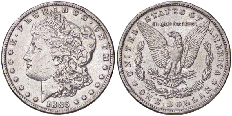 ESTERE - U.S.A. - Dollaro 1885 - Morgan Kr. 110 AG Colpetti - Colpetti
meglio d...