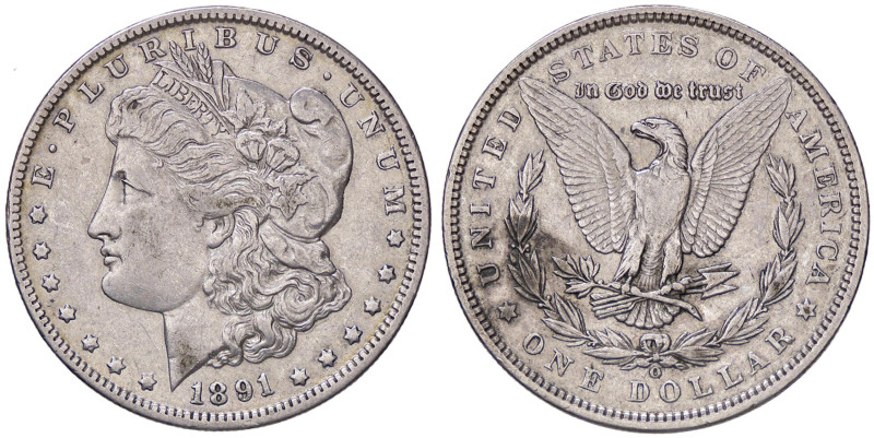 ESTERE - U.S.A. - Dollaro 1891 O - Morgan Kr. 110 AG 
qSPL