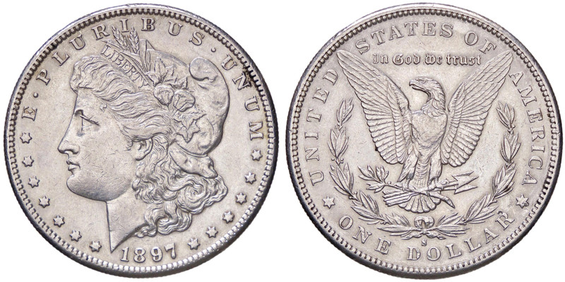 ESTERE - U.S.A. - Dollaro 1897 S - Morgan Kr. 110 AG 
BB+