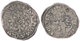 ZECCHE ITALIANE - AQUILEIA - Nicolò di Boemia (1350-1358) - Denaro Biaggi 178 NC (AG g. 1,14) 
qBB