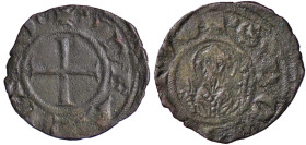 ZECCHE ITALIANE - AREZZO - Repubblica (Sec. XIII-XIV) - Denaro Piccolo CNI 29/44; MIR 10 (MI g. 0,61) 
meglio di MB