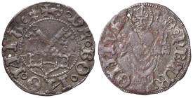 ZECCHE ITALIANE - BOLOGNA - Anonime dei Pontefici (1360-1450) - Quattrino CNI 70; Munt. 16 R (MI g. 0,74) Lieve mancanza passante - Lieve mancanza pas...