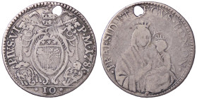 ZECCHE ITALIANE - BOLOGNA - Pio VI (1775-1799) - Giulio 1781 CNI 128; Munt. 225 R AG Forata - Forata
MB