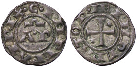 ZECCHE ITALIANE - BRINDISI - Enrico VI e Costanza (1195-1196) - Denaro Spahr 30; MIR 256 NC (MI g. 0,89) 
BB+
