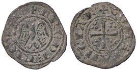 ZECCHE ITALIANE - BRINDISI - Federico II (1197-1250) - Denaro (1209) MIR 262 R (MI g. 0,59) 
BB+