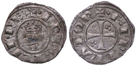ZECCHE ITALIANE - BRINDISI - Federico II (1197-1250) - Denaro (1225) MIR 276 R (MI g. 0,8) 
BB+