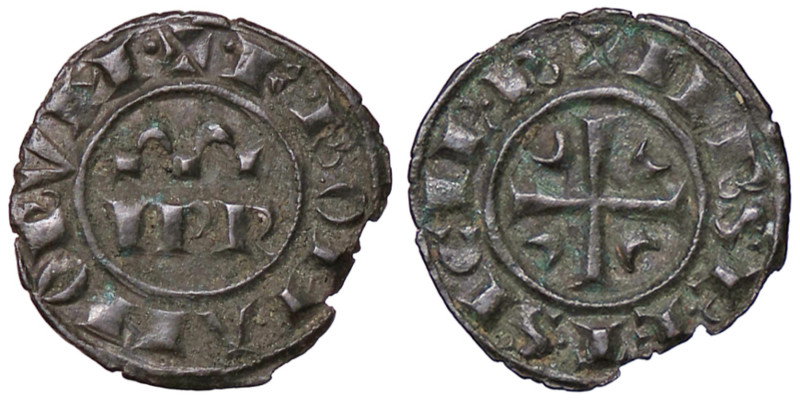 ZECCHE ITALIANE - BRINDISI - Federico II (1197-1250) - Denaro (1245) MIR 290; Bi...