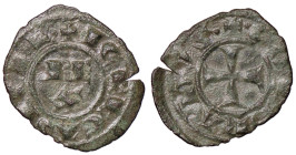 ZECCHE ITALIANE - BRINDISI - Corrado I (1250-1254) - Denaro Spahr 156; MIR 308 RR (MI g. 0,57) 
BB+