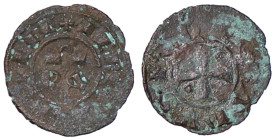 ZECCHE ITALIANE - BRINDISI - Corrado I (1250-1254) - Mezzo denaro MIR 307 RRR (MI g. 0,33) Sedimenti - Sedimenti
qBB