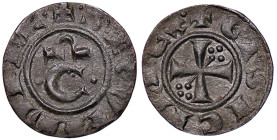 ZECCHE ITALIANE - BRINDISI - Corrado II (1254-1258) - Denaro MIR 320 RRR (MI g. 0,61) 
BB+