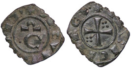 ZECCHE ITALIANE - BRINDISI - Corrado II (1254-1258) - Denaro MIR 320 RRR (MI g. 0,81) 
BB+