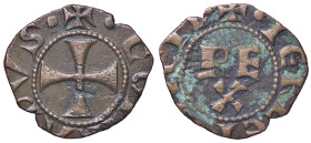 ZECCHE ITALIANE - BRINDISI - Corrado II (1254-1258) - Denaro MIR 308 RRR (MI g. 0,68) 
BB
