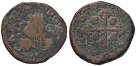 ZECCHE ITALIANE - CAGLIARI - Carlo II (1665-1700) - 3 Cagliaresi 1669 CNI 14/17; MIR 91/2 (CU g. 10,92) 
meglio di MB