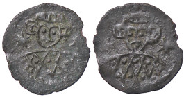 ZECCHE ITALIANE - CAPUA - Monetazione Autonoma dei Principi di Capua e di Benevento (fine secolo X) - Mezzo denaro MIR 383 R (MI g. 0,54) 
BB+