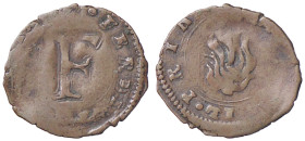 ZECCHE ITALIANE - CASTIGLIONE DELLE STIVIERE - Ferdinando I Gonzaga (1616-1678) - Quattrino CNI 139/142; MIR 233 R (CU g. 0,71) 
qBB