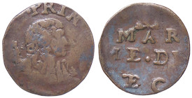 ZECCHE ITALIANE - CASTIGLIONE DELLE STIVIERE - Ferdinando II Gonzaga (1680-1723) - Sesino CNI 42/45; MIR 259/1 R (MI g. 0,75) 
MB-BB
