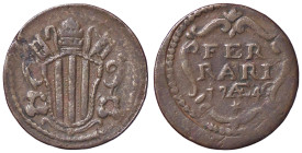 ZECCHE ITALIANE - FERRARA - Benedetto XIV (1740-1758) - Quattrino 1746 CU 
qBB