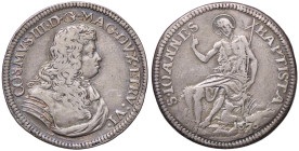 ZECCHE ITALIANE - FIRENZE - Cosimo III (1670-1723) - Testone 1676 MIR 332/3 RR (AG g. 8,72) 
qBB
