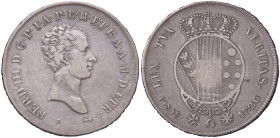 ZECCHE ITALIANE - FIRENZE - Ferdinando III di Lorena (secondo periodo, 1814-1824) - Mezzo francescone 1820 Pag. 69; Mont. 288 R AG 
qBB