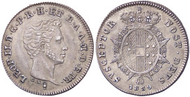 ZECCHE ITALIANE - FIRENZE - Leopoldo II di Lorena (1824-1859) - Mezzo paolo 1839 Pag. 157; Mont. 364 R AG 
qSPL
