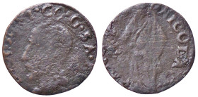 ZECCHE ITALIANE - GAZOLDO DEGLI IPPOLITI - Francesco II degli Ippoliti (1592-1596) - Sesino CNI 1; MIR 321 RRRR (MI g. 0,72) 
MB