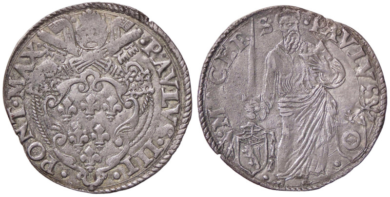 ZECCHE ITALIANE - MACERATA - Paolo III (1534-1549) - Giulio CNI 34; Munt. 144 R ...