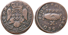 ZECCHE ITALIANE - MALTA - Fra Emmanuel de Rohan (1775-1797) - 10 Grani 1776 Kr. 300.1 CU 
qBB