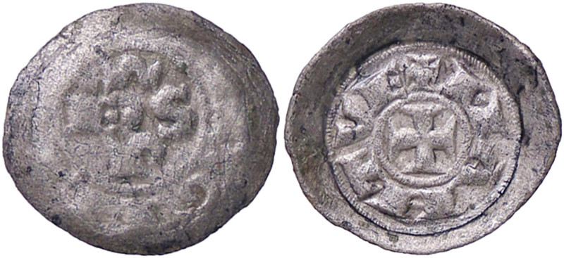 ZECCHE ITALIANE - MANTOVA - Anonime con simboli Vescovili (1150-1256) - Denaro s...