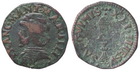 ZECCHE ITALIANE - MANTOVA - Francesco II (1484-1519) - Quattrino CNI 170/192; MIR 436 NC (CU g. 1,36) 
BB+