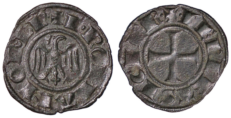 ZECCHE ITALIANE - MESSINA - Federico II (1197-1250) - Denaro (1244) Spahr 130/13...