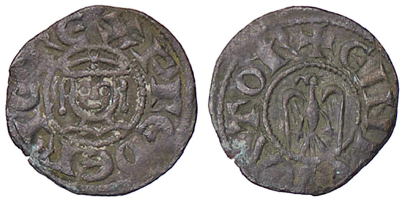 ZECCHE ITALIANE - MESSINA - Federico II (1197-1250) - Mezzo denaro RR (MI g. 0,3...