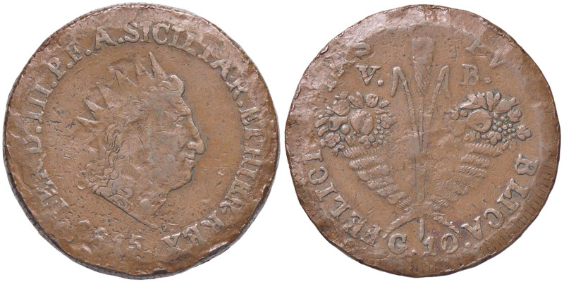 ZECCHE ITALIANE - PALERMO - Ferdinando III di Borbone (1759-1816) - 10 Grani 181...