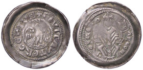 ZECCHE ITALIANE - TRIESTE - Arlongo de' Visgoni (1260-1282) - Denaro Biaggi 2724; MIR 289 R (AG g. 1,08) Lieve debolezza di conio - Lieve debolezza di...